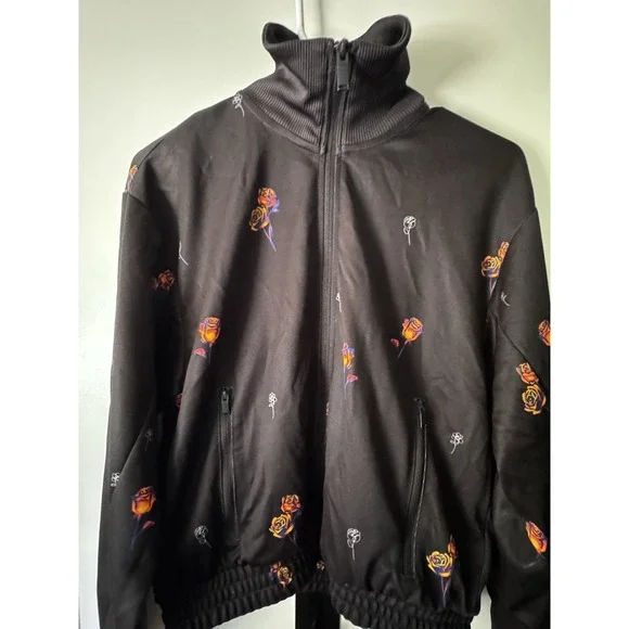 Adidas Women's Full Zip Rose Floral Print Track Jacket Size XS - Picture 5 of 10